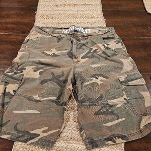 Camo cargo shorts